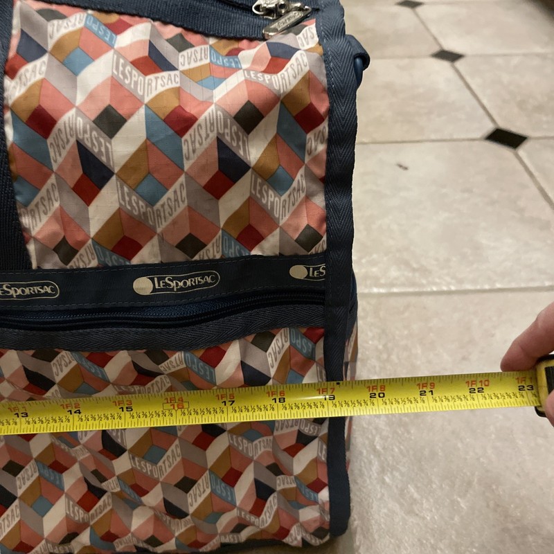 LeSportsac Geometric Patterned Weekender Travel Duffle Duffel Carry On Bag gallery