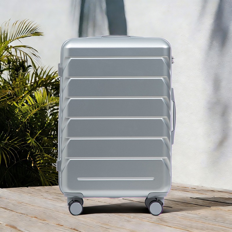 28" ABS Hard Shell Large Travel Checked Luggage, Silver gallery
