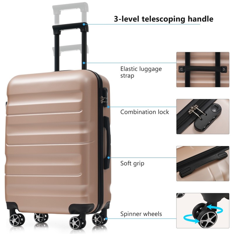 6 Set ABS Hardshell Luggage Set Check-In Sizes Suitcases for Travel & Business gallery
