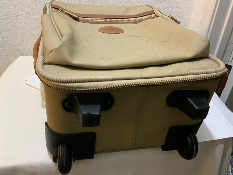 King Ranch, leather trim suitcase roller bag carry-on, luggage 18” gallery
