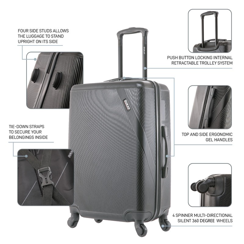 DUKAP Discovery Hard Shell Luggage Set Spinner Wheels Travel Suitcase 20 24 28 gallery