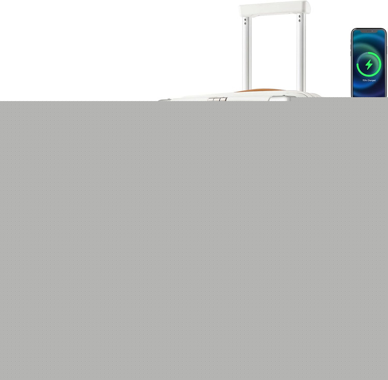 20In Carry on Luggage with Cup Holder and USB Port, 25% Expandable Capacity, Sma