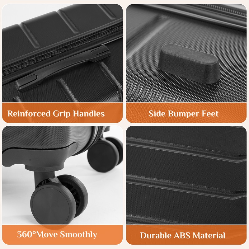 Hardside Luggage Set (20/24/28-Inch)TSA Lock Suitcase with Double Spinner Wheels gallery