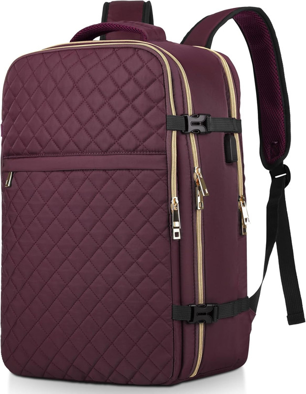Large Travel Backpack Women, Flight Approved Carry on Backpack, Water Resistant