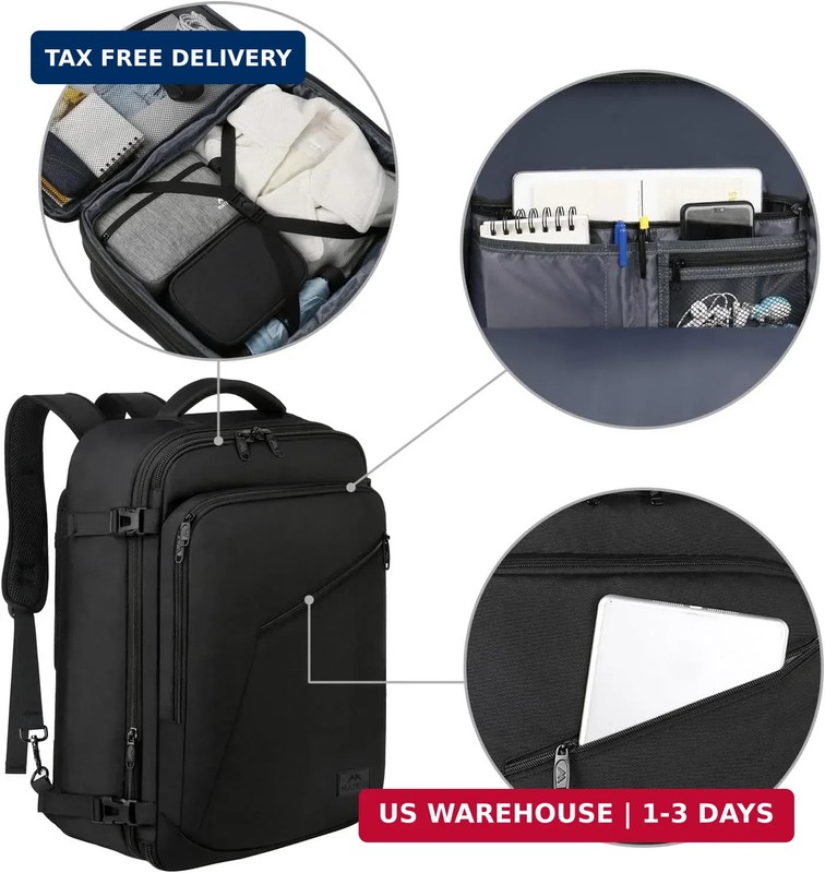 MATEIN Carry on Backpack, Extra Large Travel Backpack Expandable Airplane Approv gallery