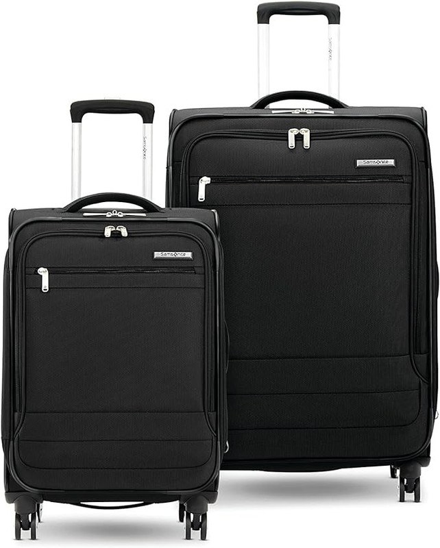 Samsonite Aspire DLX Softside Expandable 2pc Black Luggage w/Wheels – 20″ & 24″