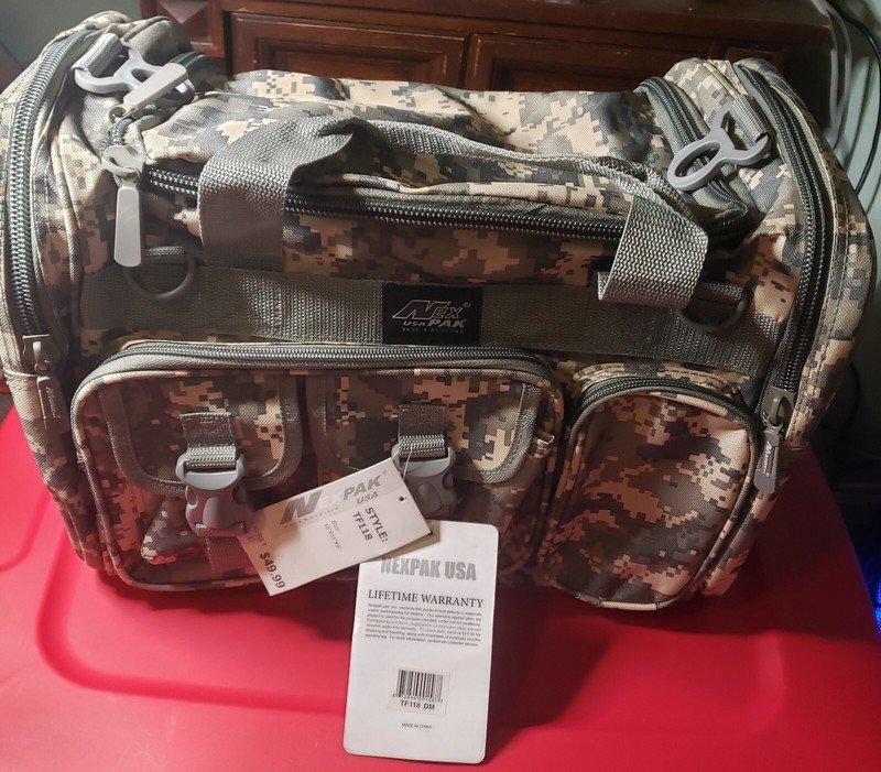 18″ 1800 cu. in NexPak Tactical Duffel Range Bag TF118 DM Digital Camouflage NWT