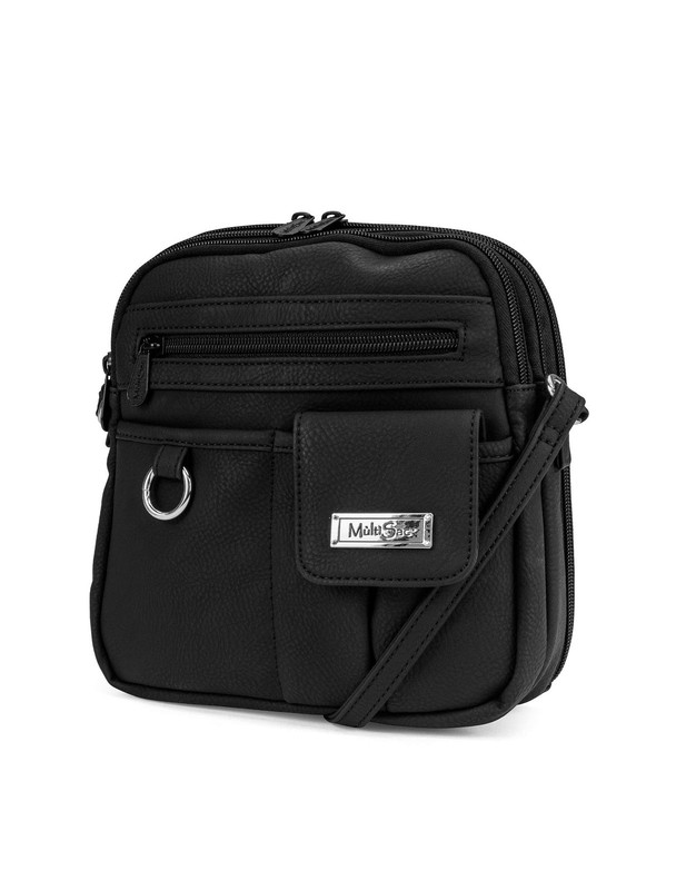 MultiSac North South Mini Zip Around Crossbody Bag One Size Black