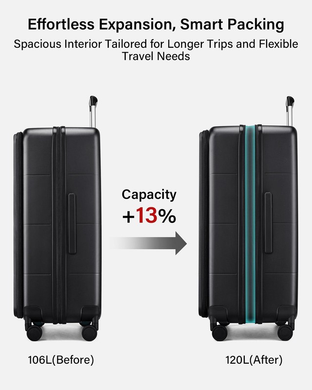 Hardside Expandable Large Checked Luggage, 28 Inch Top Opening Trunk Luggages... gallery
