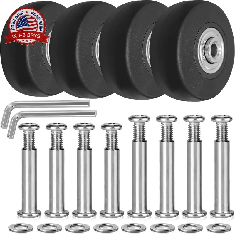 Luggage Suitcase Replacement Wheels 50mm Diameter 1 7/8 inch Wear-Resistant Mute