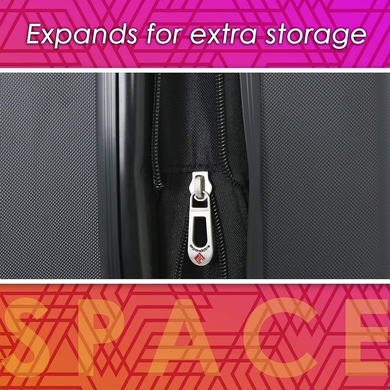 Chicago Hardside Expandable Spinner Luggage, Purple, 22" Carry-On gallery