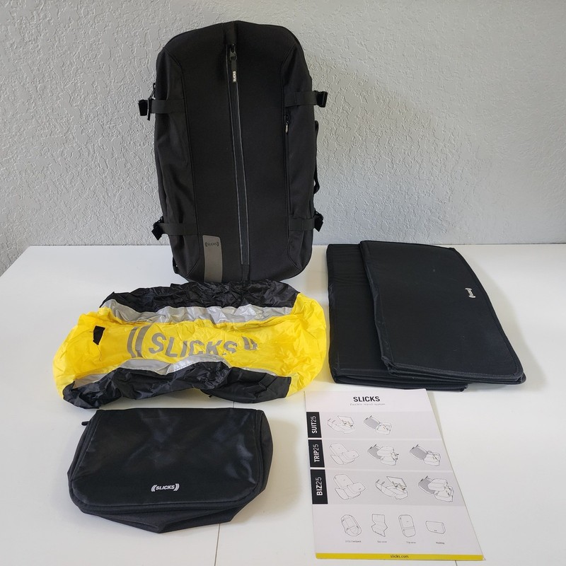 SLICKS Travel System Backpack Black Flink Switzerland Modular Bag Rain Cover 30L