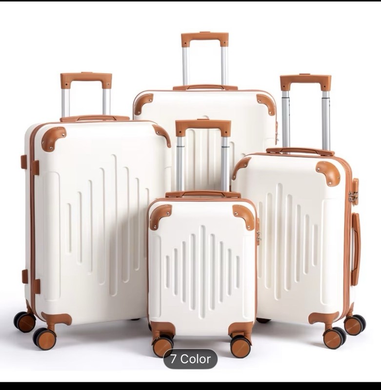 4-Piece Hard Shell Spinner Luggage Set, Telescopic Handle, 16-28", Multi-Color gallery