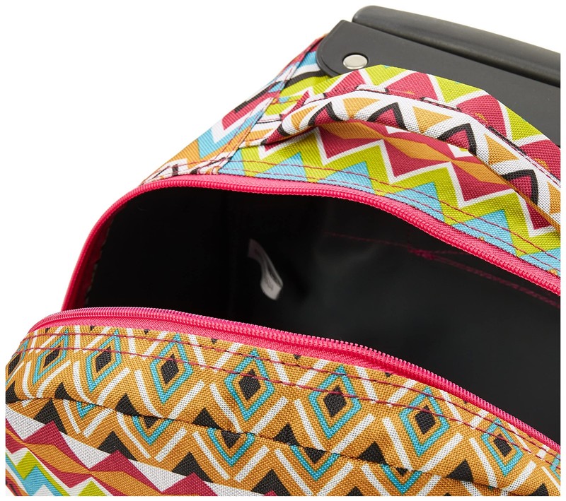 Rockland Double Handle Rolling Backpack, Tribal, 17-Inch gallery