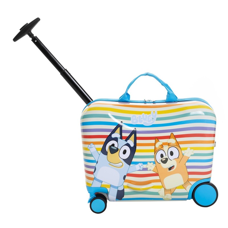 Bluey Kid's Ride-On Luggage, Hard Case with Telescopic Handle & Storage gallery
