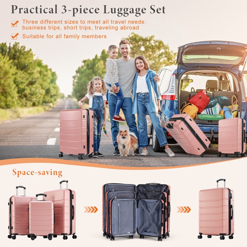 Luggage Hardside with TSA Lock Suitcase & Double Spinner Wheels 20/24/28-Inch gallery