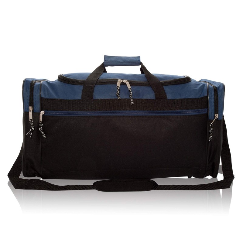 25" Extra Large Vacation Travel Duffle Bag in Navy and Black gallery