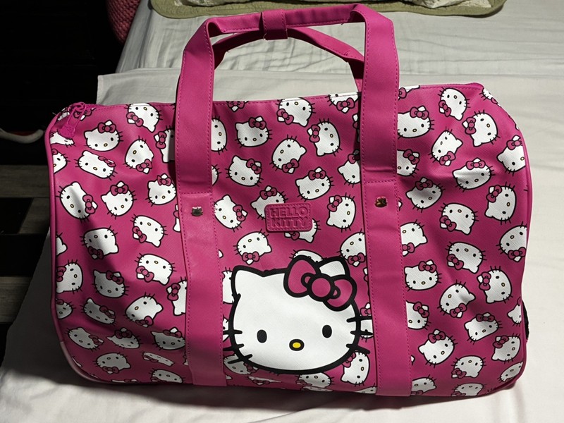 NEW Sanrio hello kitty and friends rolling duffle bag suitcase Pink