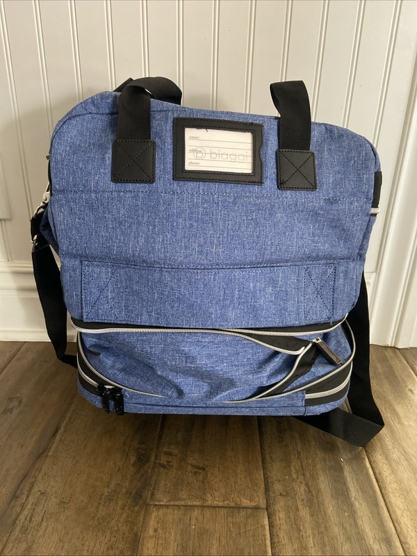 Biaggi Zipsak Blue Jean Expandable Luggage Bag Carry-on With Wheels 18” gallery