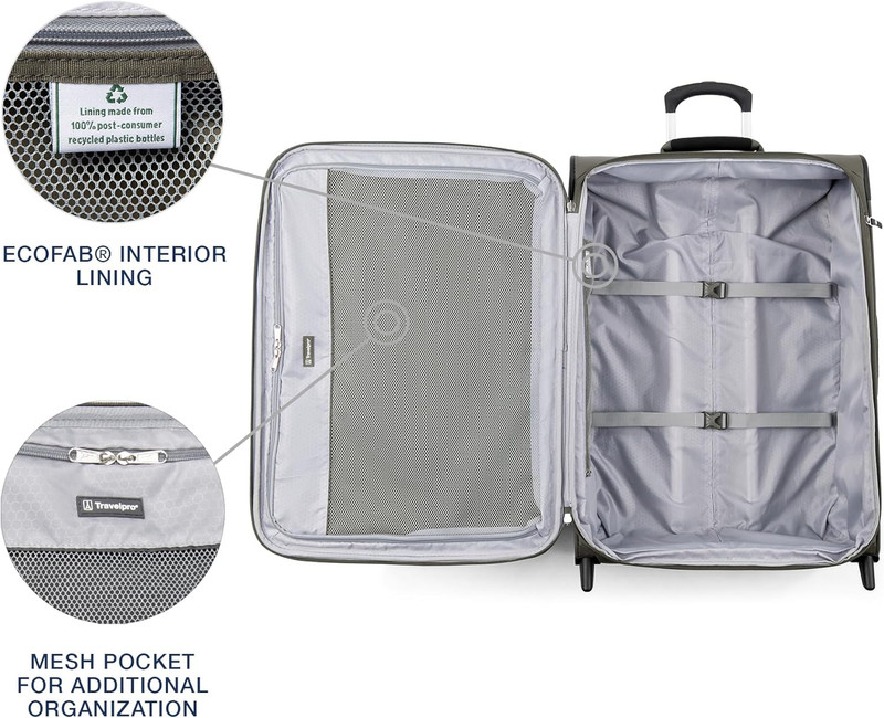 Maxlite 5 Softside Expandable Upright 2 Wheel Checked Medium Luggage, Lightweigh gallery