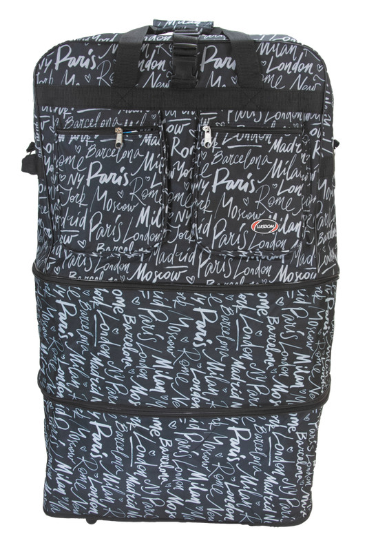 30"/36"/40" Expandable Rolling Duffel Bag Wheeled Spinner Suitcase Luggage gallery