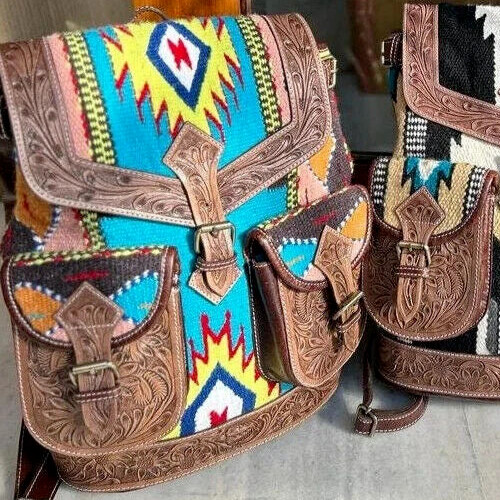 Large Aztec Backpack Travel Bag- Boho Travel Backpack Bag- Unisex Backpack Bags-