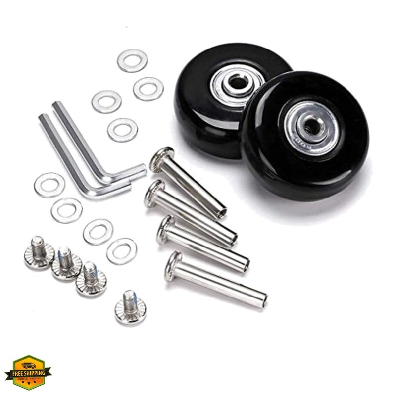 Suitcase Luggage Wheels Replacement Kit – OD40-64mm Wheels, ABEC 608zz, Set of 2