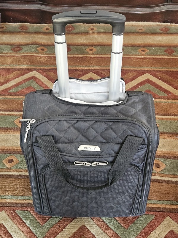 Aerolite rolling underseat carry-on luggage. Compact soft-sided travel bag NEW