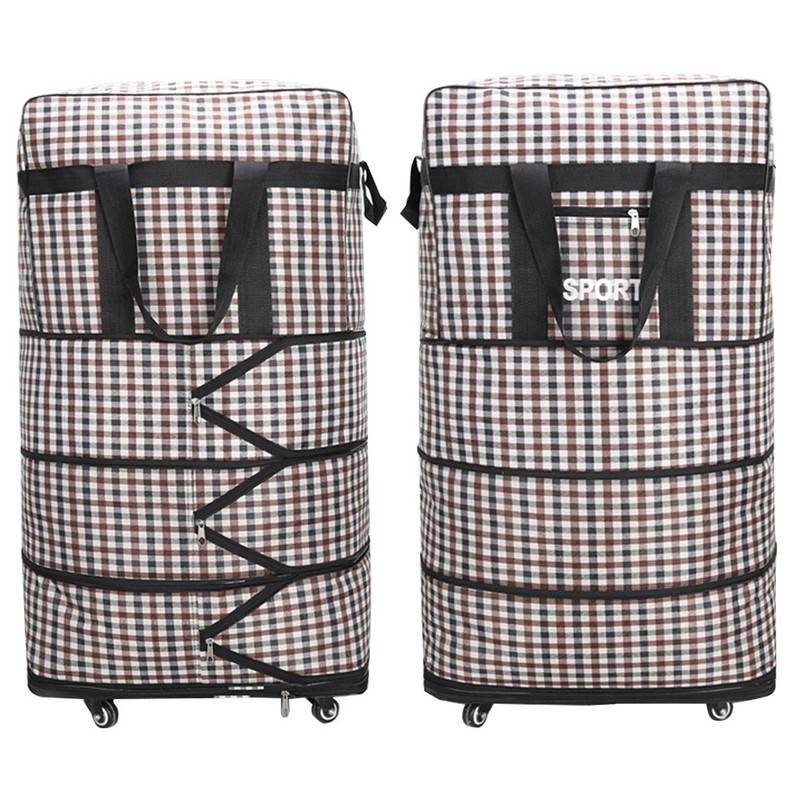 32Inch Expandable Suitcase Bag 3Layer Travel Collapsible Luggage Bag w/ 5 Wheels