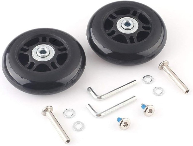 2-Piece 75x24mm Replacement Wheel Kit - Smooth Operation for Luggage & Skates gallery