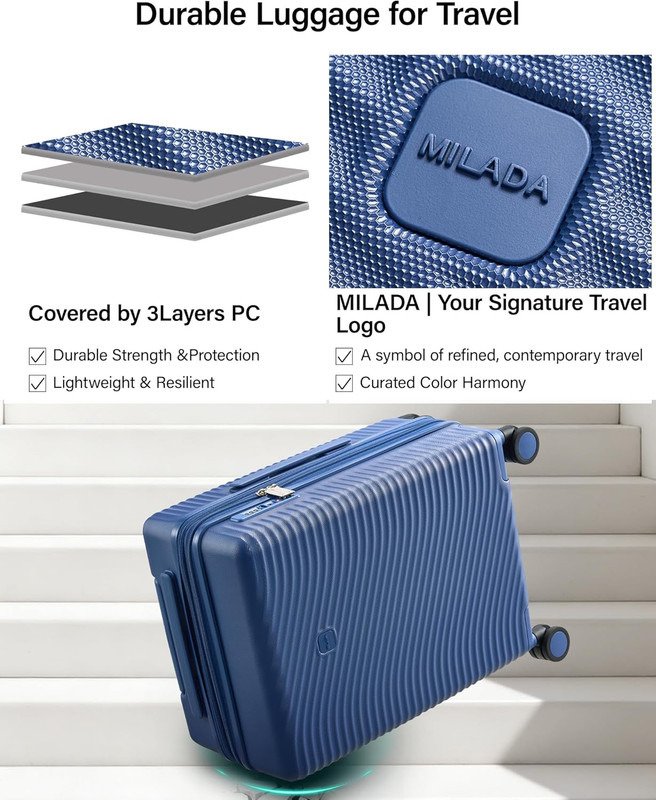 Large 28" Expandable Hardshell Spinner Suitcase with TSA Lock - Interstellar Blu gallery