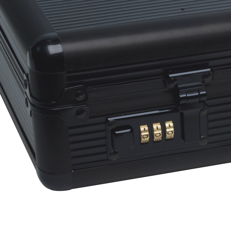Briefcase with Lock Combination Anti-Theft Attache Black Aluminum SPC-941G gallery