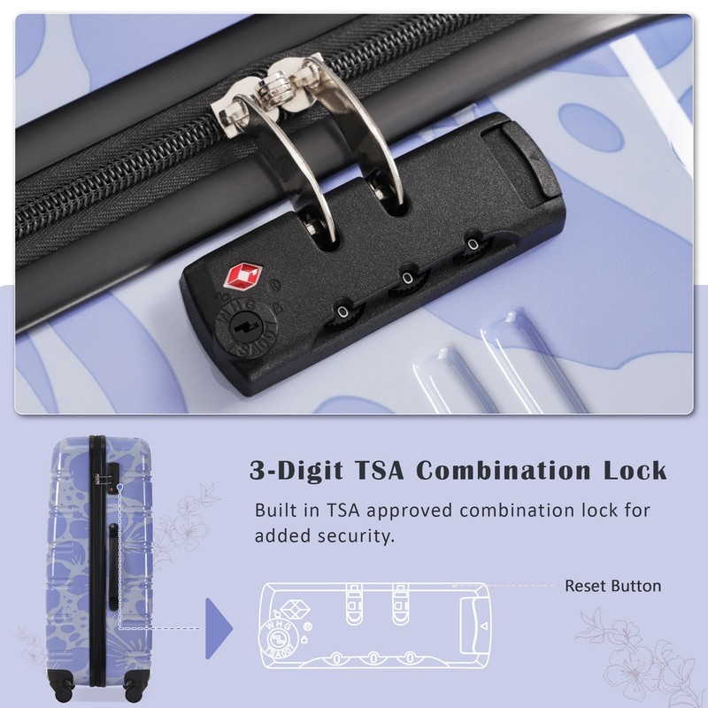 3 Piece Luggage Set Hardshell Carry on Suitcase with Spinner & Lock 20''24''28'' gallery