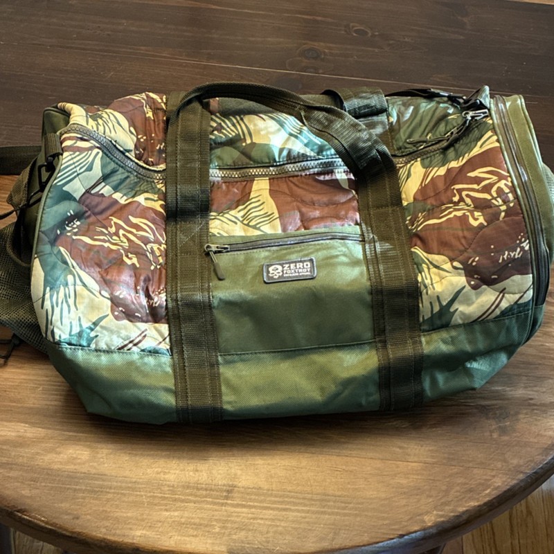 Zero Foxtrot Rhodesian Brushstroke Camouflage Woobie Duffle Gym Bag