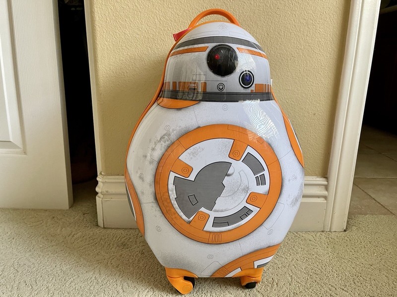Disney Store Star Wars BB-8 Hard Shell Rolling Kids Luggage Good Condition 24″ H