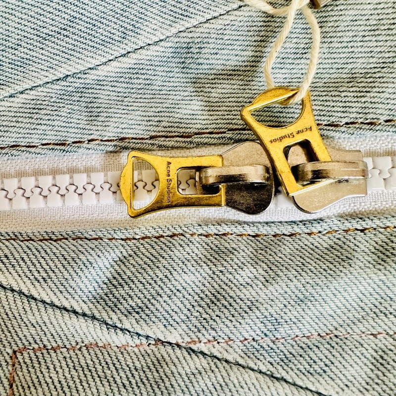 ACME STUDIOS CONVERTIBLE PATCHWORK DENIM DUFFLE TRAVEL BAG gallery