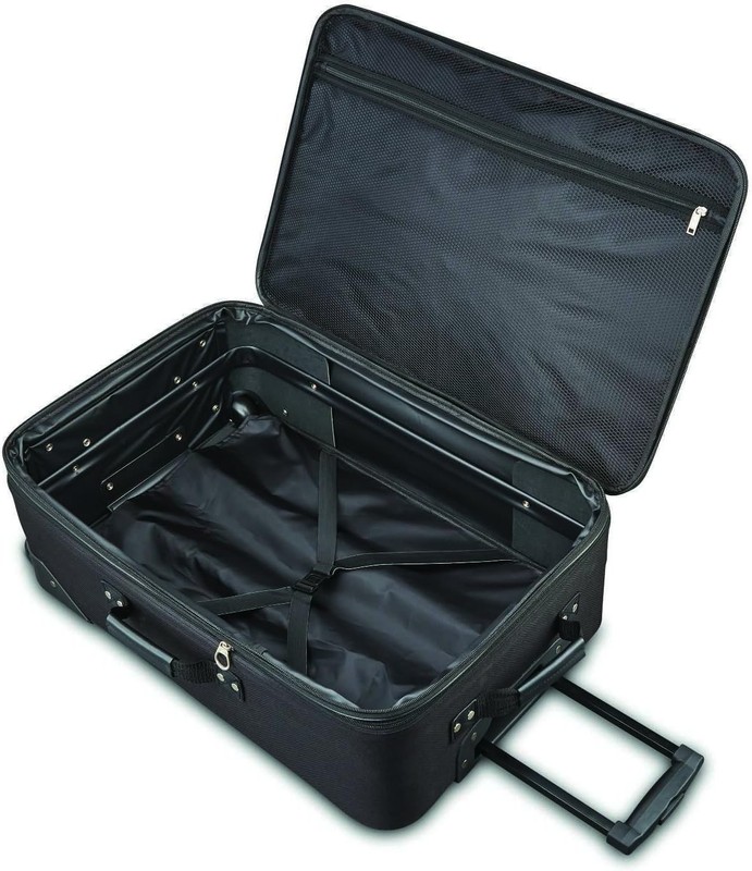Versatile Black 4-Piece Luggage Set with In-line Skate Wheels & Push Button Lock gallery