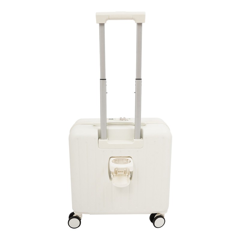 18" White Boarding Suitcase With Wheels Business People Travel Luggage Suitcase gallery