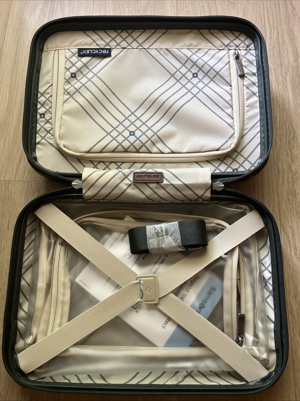 NEW Samsonite Virtuosa Hard Train Case Crossbody Travel Makeup Case Pine Green gallery