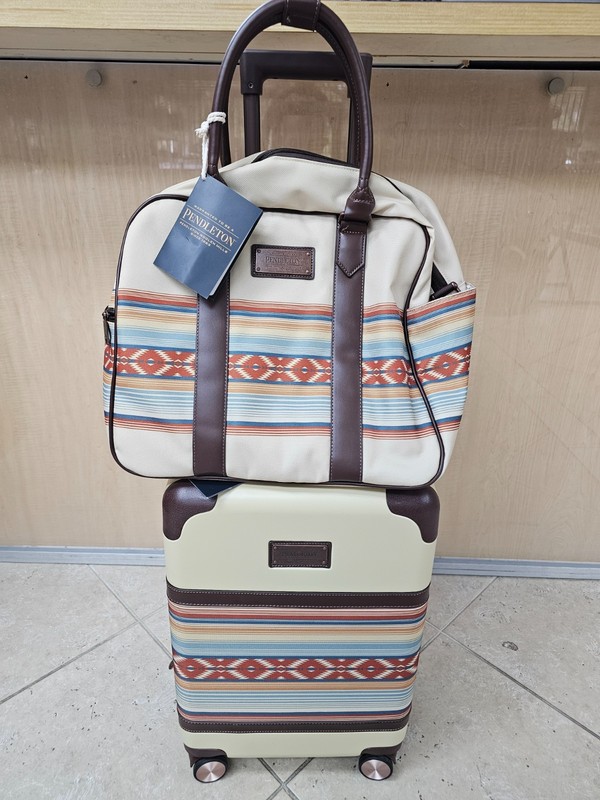 Pendleton Multi Color Mojave Luggage Set Carry On Spinner & Weekend Satchel-NWT