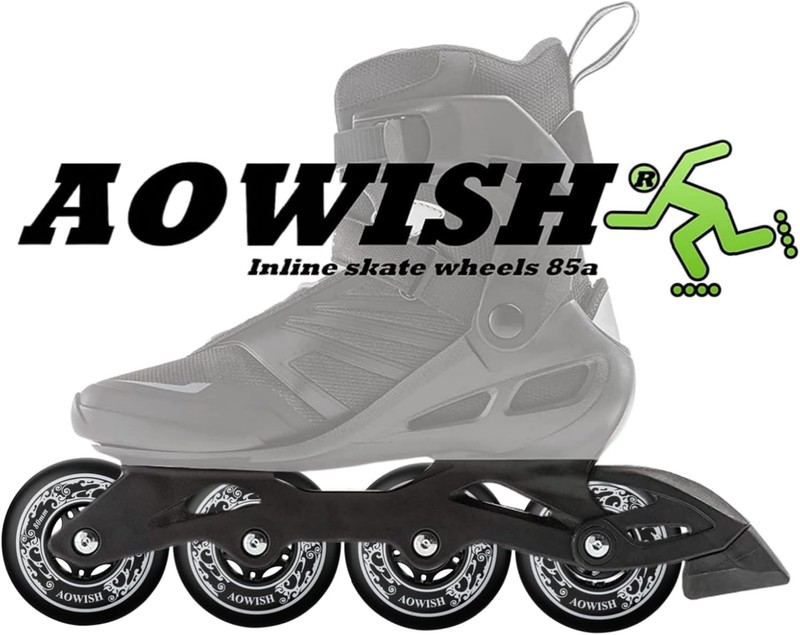 8-Pack Inline Skate Replacement Wheels 85A Outdoor Asphalt Formula Roller Bla... gallery