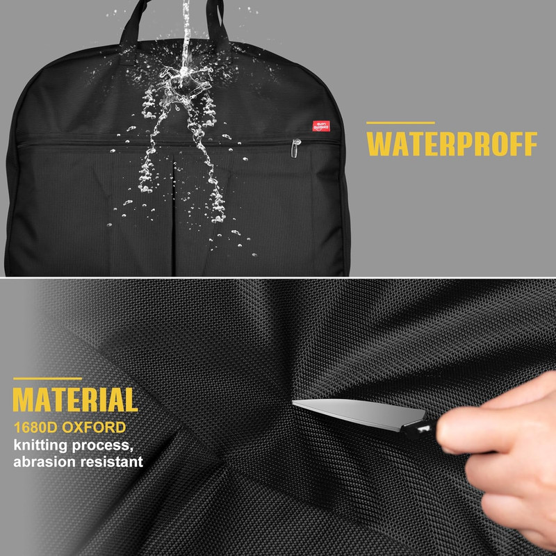 Heavy Duty Waterproof Hanging Garment Bag for Travel Foldable Carry On Suit Bag gallery