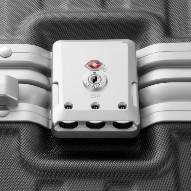 Luggex Carry On Luggage with Aluminum Frame, Polycarbonate Zipperless Luggage... gallery