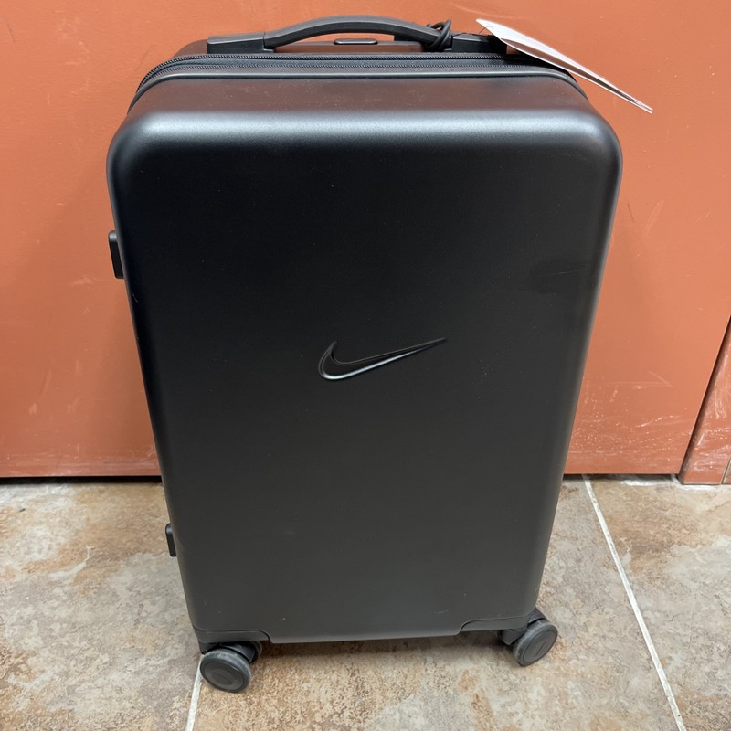 New Nike Air Force 1 22” Medium Hardshell Checked Luggage Suitcase Black