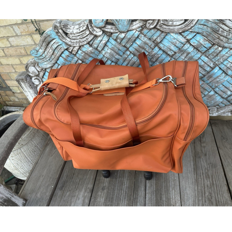 Jon Hart Design Mart MDL Orange Nylon Solid Duffle Bag 23″ w/ Shoulder Strap