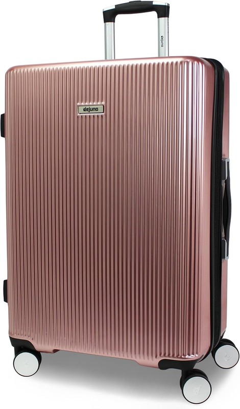 Dejuno 26 Inch Polycarbonate Spinner Luggage Suitcase – Rose Gold ( TSA Lock )