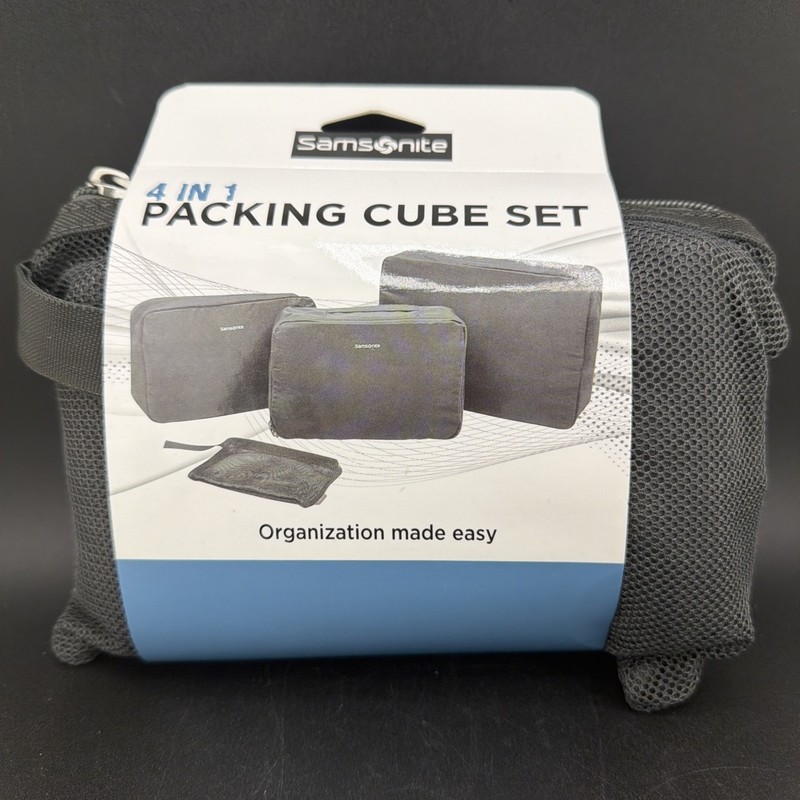 NEW Samsonite 4 Packing Cube Set – Graphite Gray – Four Sizes 2018 107084-1374