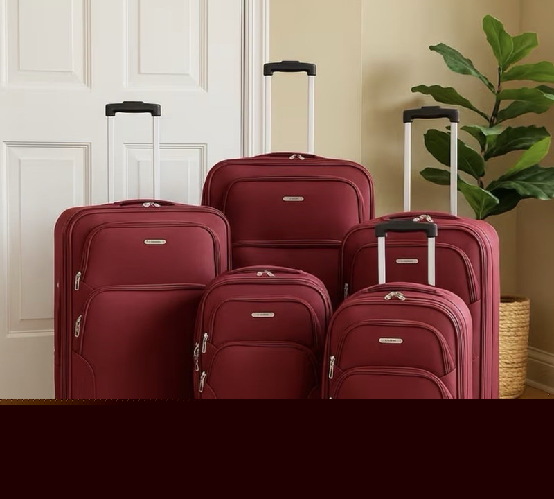 American Tourister 5pc Expandable Softside Luggage Set Black 18-32″