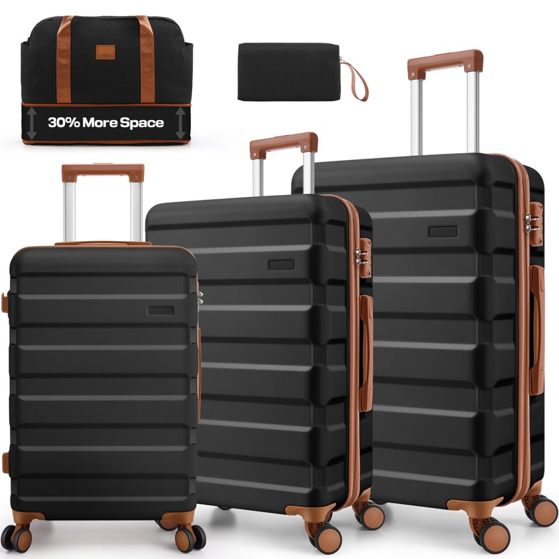 3-5 Piece Luggage Set Expandable ABS+PC Hardshell Carry on with Spinner & TSA gallery