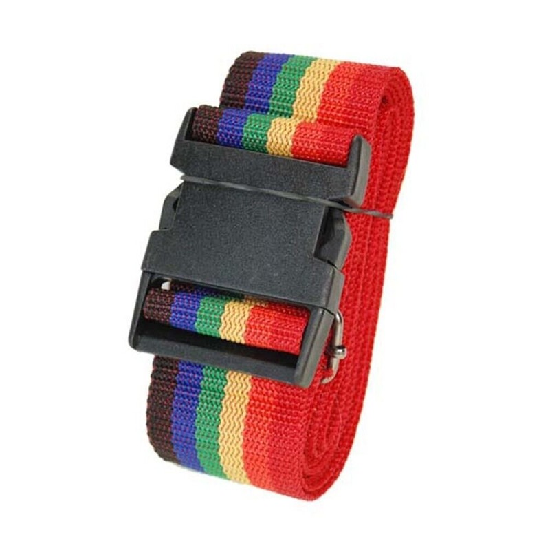2 LUGGAGE SUITCASE STRAPS BAGGAGE BACKPACK BAG RAINBOW COLOR BELT ADJUSTABLE NEW